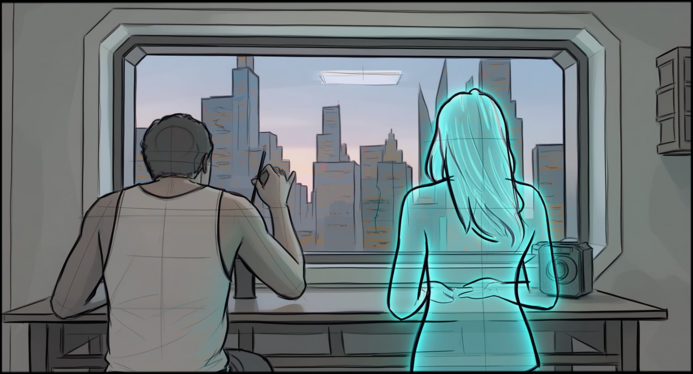 Narrative - Sci Fi - storyboard frame 6 by Dakota Warren
